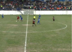 Moment of the match between Gorno Lisiche and Shkendija